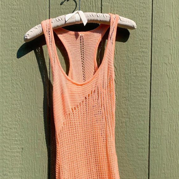 Mesh-Look Racerback Knit Tunic or Coverup - Picture 2 of 5